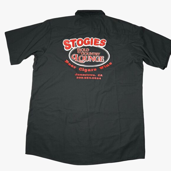 Red Kap Work Shirt Men's Stogies Gold Country Lounge Jamestown Cali Size Large - Picture 3 of 12